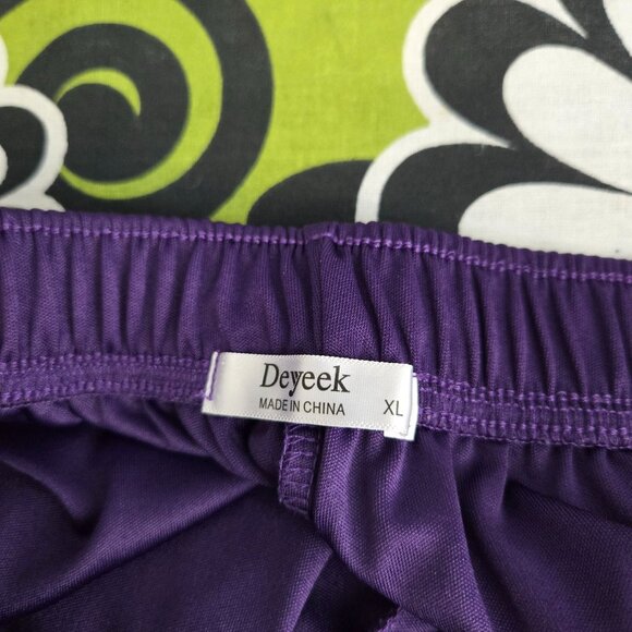 Deyeek womens size XL purple tear away pants side split snap post surgery - Picture 5 of 10